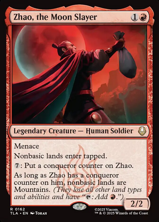Zhao, the Moon Slayer – Rare Magic: The Gathering card from Avatar: The Last Airbender (#162)
