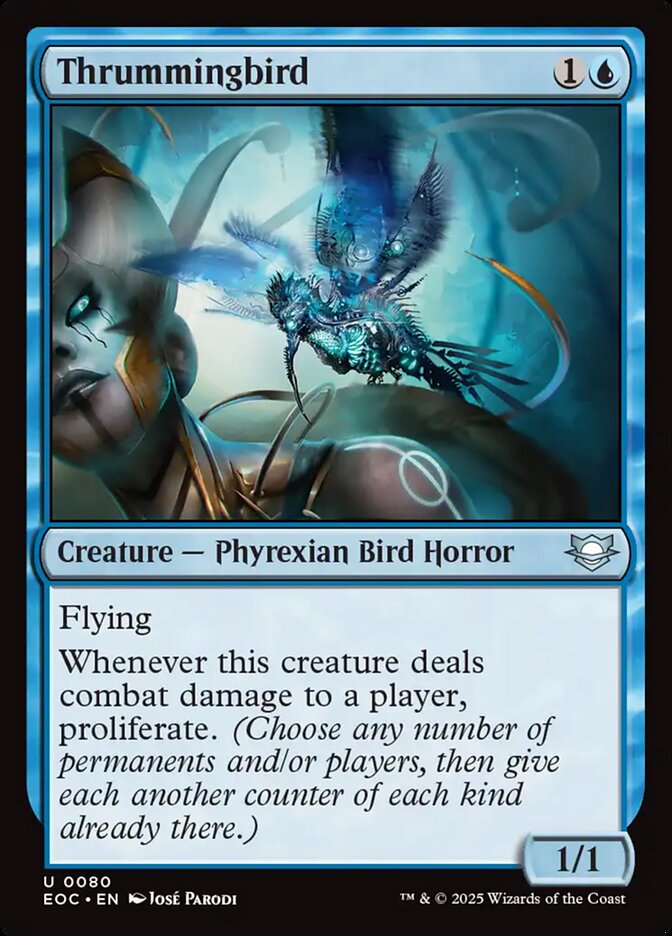 Thrummingbird – Uncommon Magic: The Gathering card from Edge of Eternities Commander (#80)