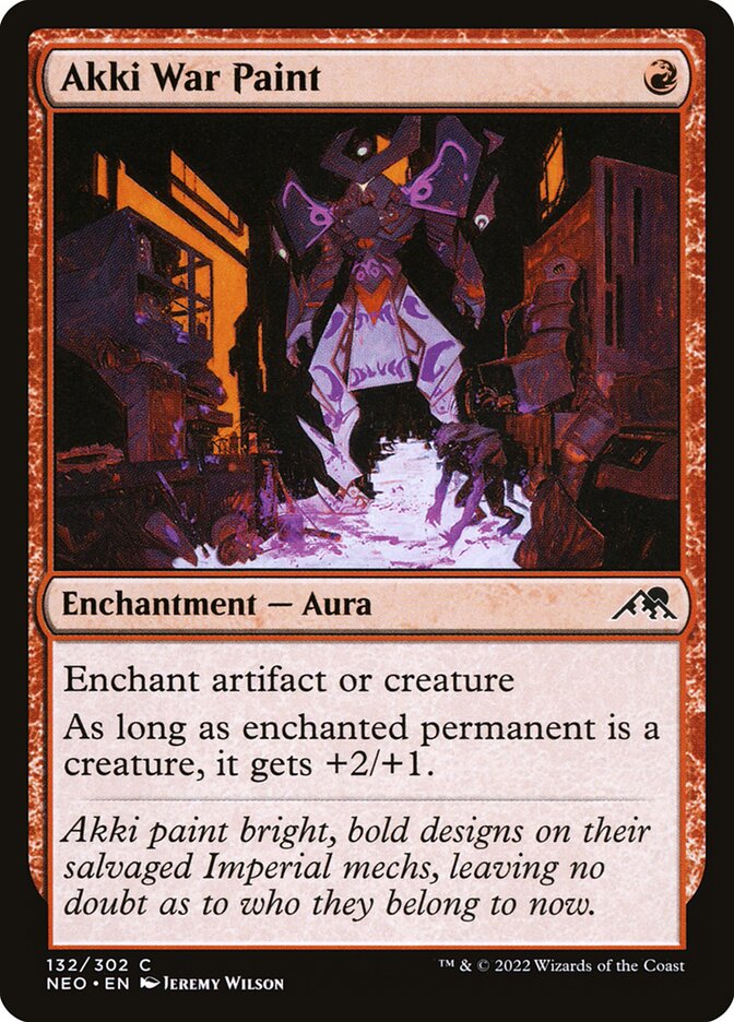 Akki War Paint – Common Magic: The Gathering card from Kamigawa: Neon Dynasty (#132)