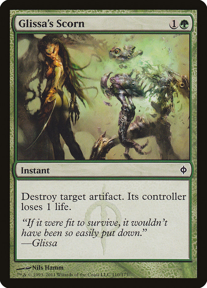 Glissa's Scorn – Common Magic: The Gathering card from New Phyrexia (#110)