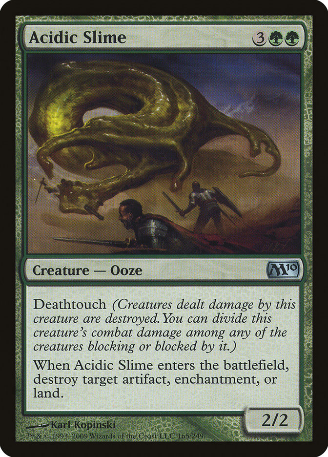 Acidic Slime – Uncommon Magic: The Gathering card from Magic 2010 (#165)