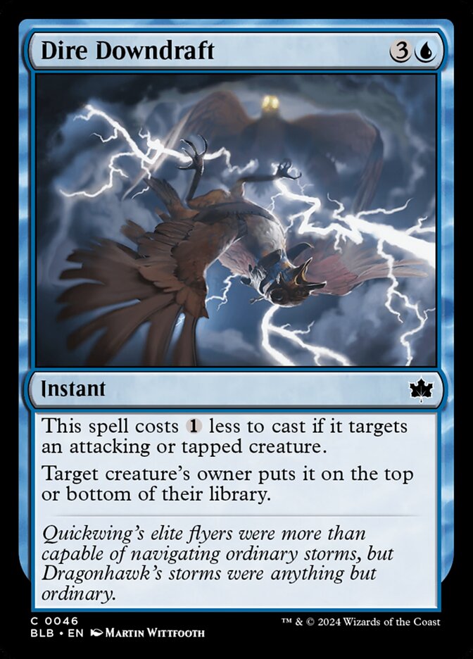 Dire Downdraft – Common Magic: The Gathering card from Bloomburrow (#46)