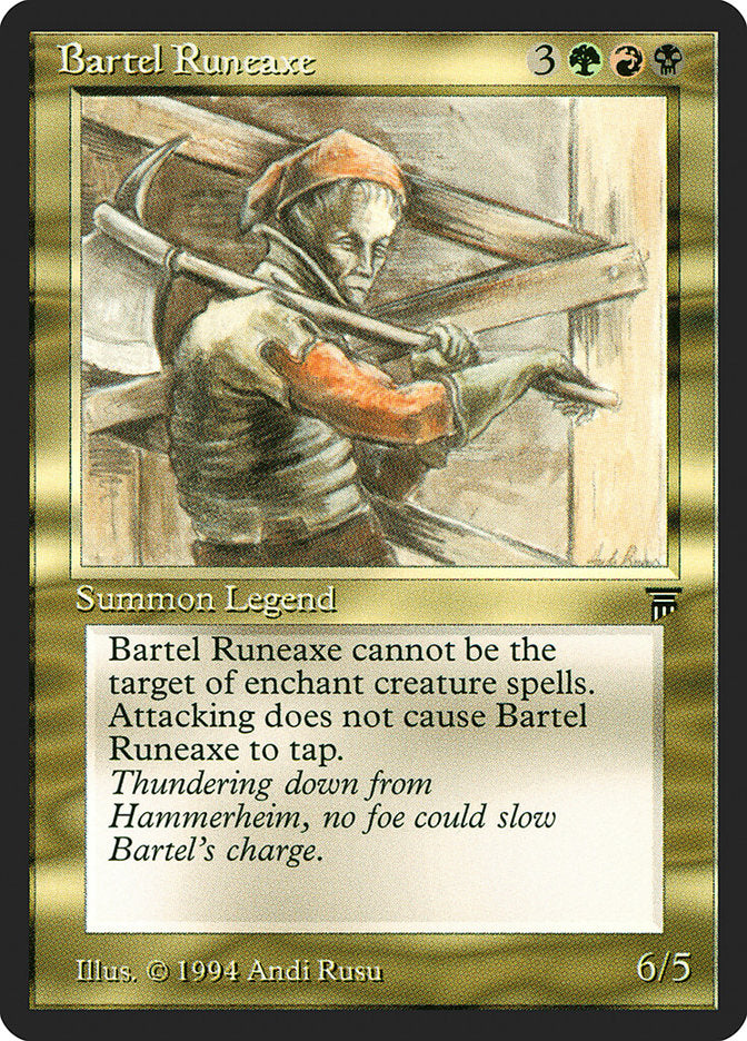 Bartel Runeaxe – Rare Magic: The Gathering card from Legends (#222)