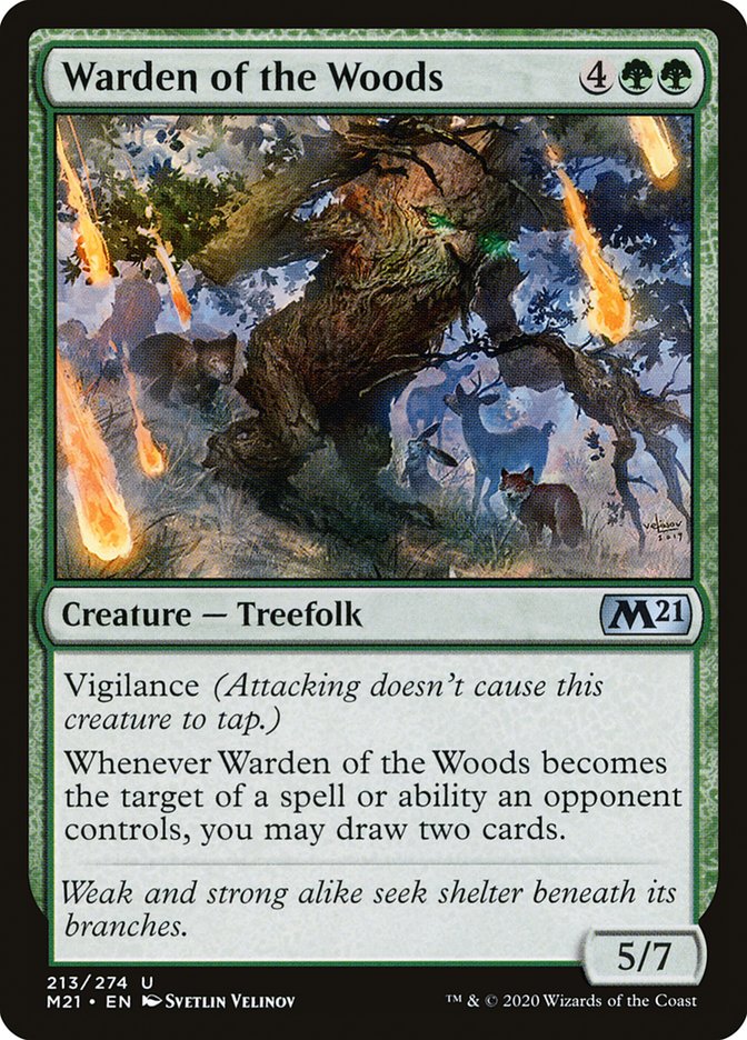 Warden of the Woods – Uncommon Magic: The Gathering card from Core Set 2021 (#213)