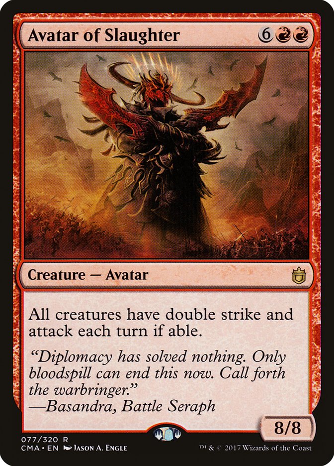 Avatar of Slaughter – Rare Magic: The Gathering card from Commander Anthology (#77)