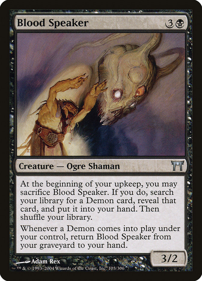 Blood Speaker – Uncommon Magic: The Gathering card from Champions of Kamigawa (#103)