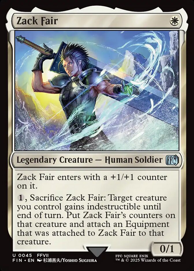 Zack Fair – Uncommon Magic: The Gathering card from Final Fantasy (#45)