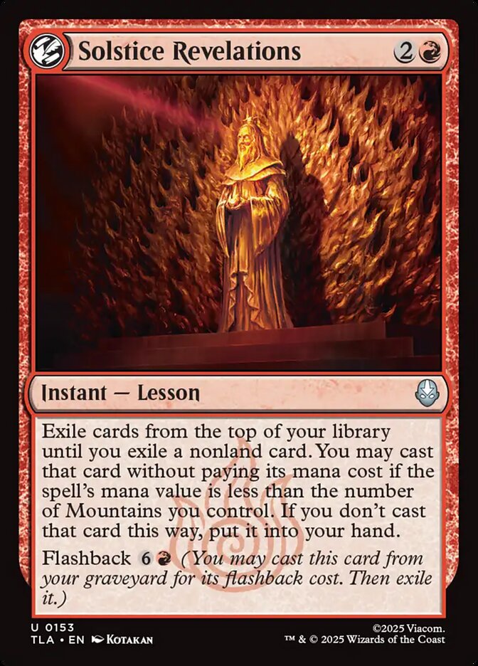 Solstice Revelations – Uncommon Magic: The Gathering card from Avatar: The Last Airbender (#153)
