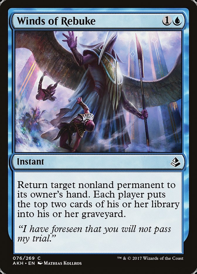 Winds of Rebuke – Common Magic: The Gathering card from Amonkhet (#76)