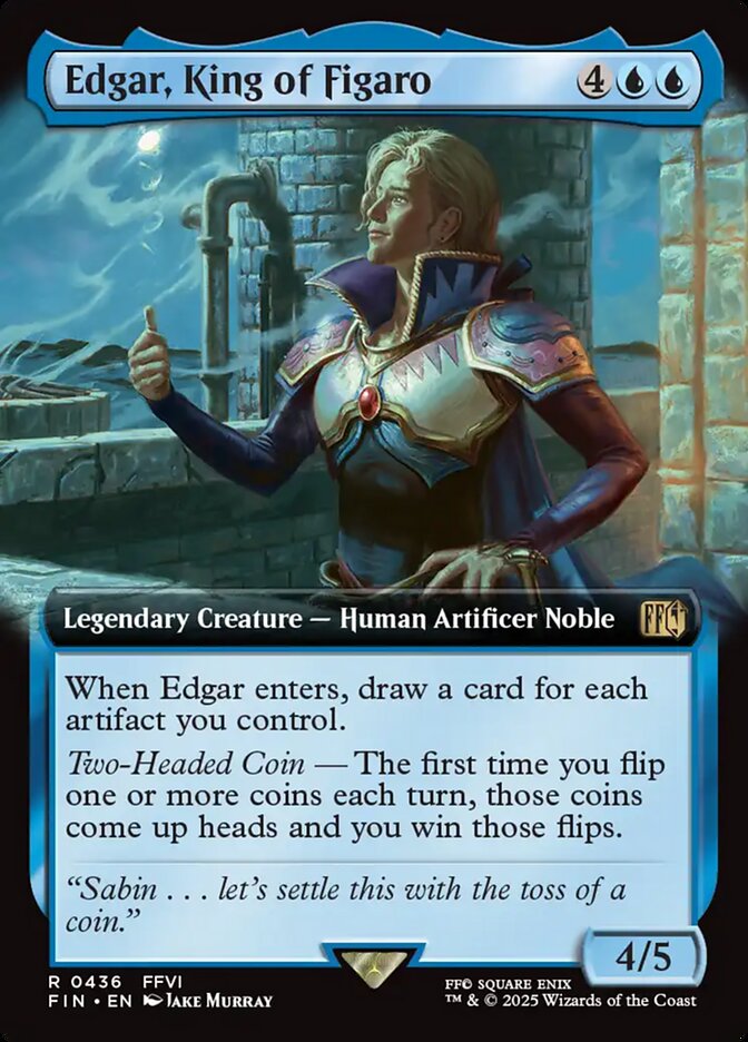 Edgar, King of Figaro – Rare Magic: The Gathering card from Final Fantasy (#436)
