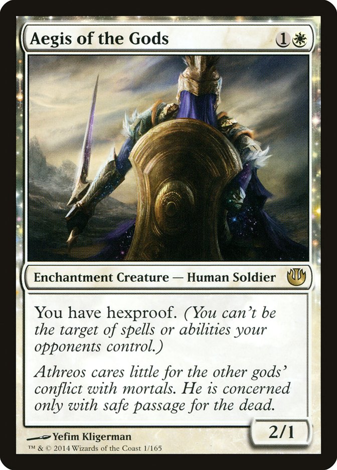 Aegis of the Gods – Rare Magic: The Gathering card from Journey into Nyx (#1)