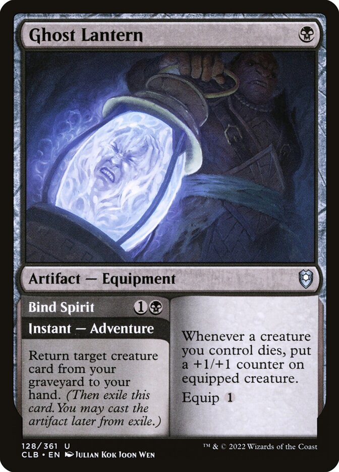 Ghost Lantern // Bind Spirit – Uncommon Magic: The Gathering card from Commander Legends: Battle for Baldur's Gate (#128)