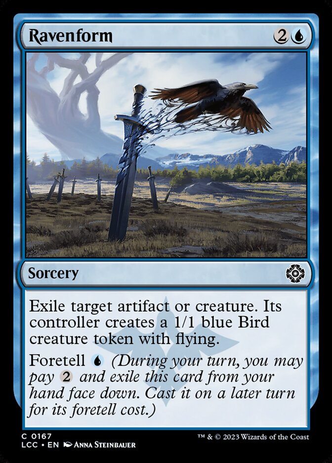 Ravenform – Common Magic: The Gathering card from The Lost Caverns of Ixalan Commander (#167)