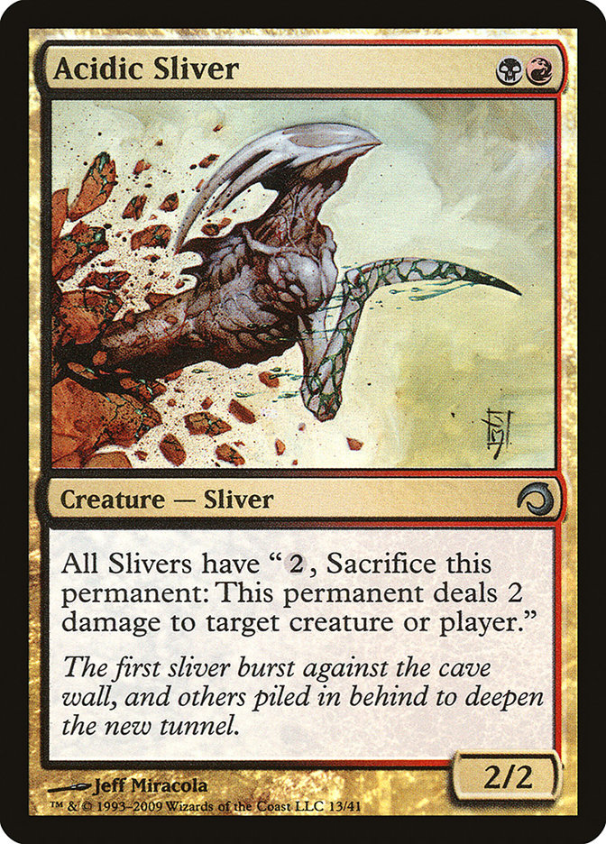 Acidic Sliver – Uncommon Magic: The Gathering card from Premium Deck Series: Slivers (#13)