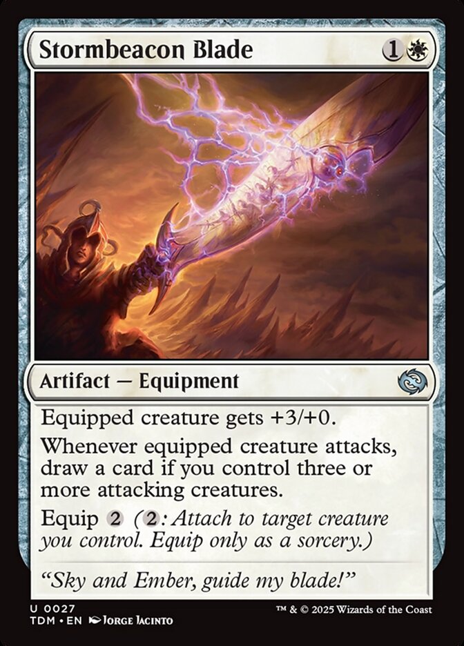 Stormbeacon Blade – Uncommon Magic: The Gathering card from Tarkir: Dragonstorm (#27)