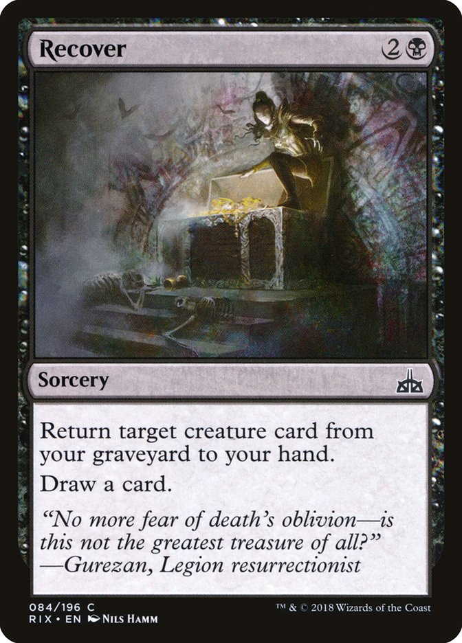 Recover – Common Magic: The Gathering card from Rivals of Ixalan (#84)