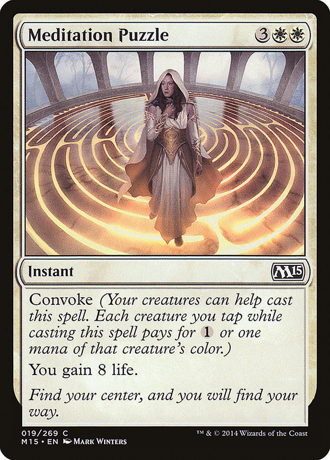 Meditation Puzzle – Common Magic: The Gathering card from Magic 2015 (#19)