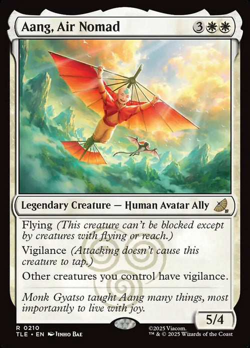 Aang, Air Nomad – Rare Magic: The Gathering card from Avatar: The Last Airbender Eternal (#210)