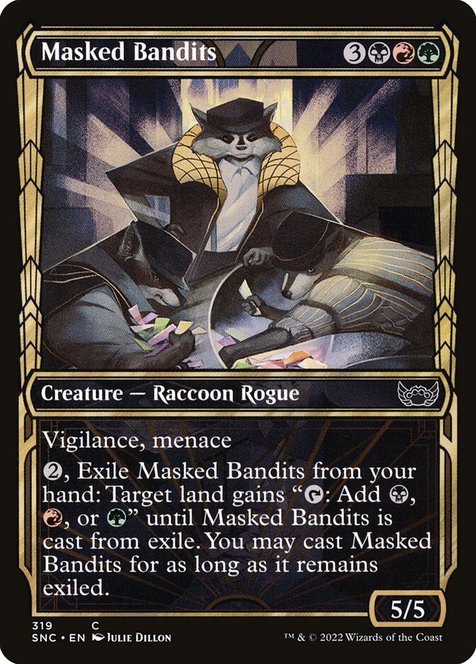Masked Bandits – Common Magic: The Gathering card from Streets of New Capenna (#319)