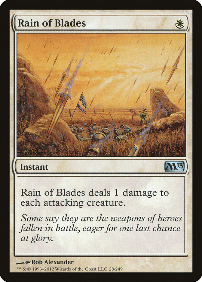 Rain of Blades – Uncommon Magic: The Gathering card from Magic 2013 (#28)