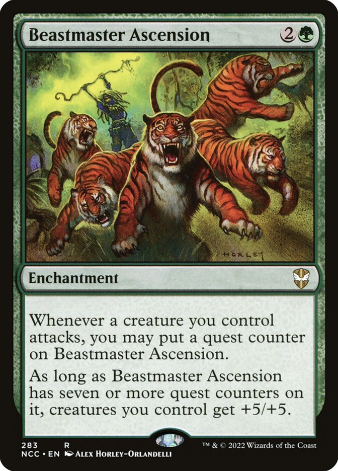 Beastmaster Ascension – Rare Magic: The Gathering card from New Capenna Commander (#283)
