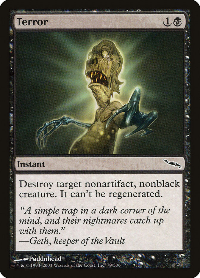 Terror – Common Magic: The Gathering card from Mirrodin (#79)