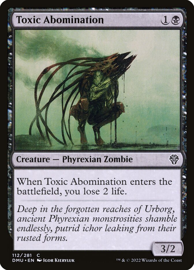 Toxic Abomination – Common Magic: The Gathering card from Dominaria United (#112)