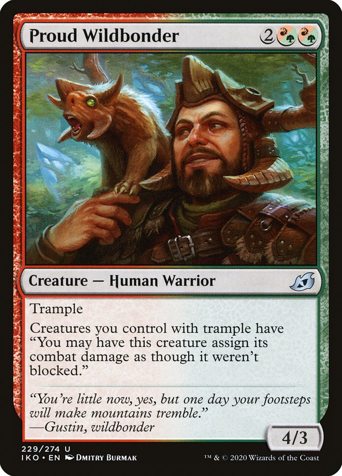Proud Wildbonder – Uncommon Magic: The Gathering card from Ikoria: Lair of Behemoths (#229)