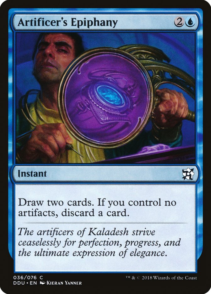 Artificer's Epiphany – Common Magic: The Gathering card from Duel Decks: Elves vs. Inventors (#36)