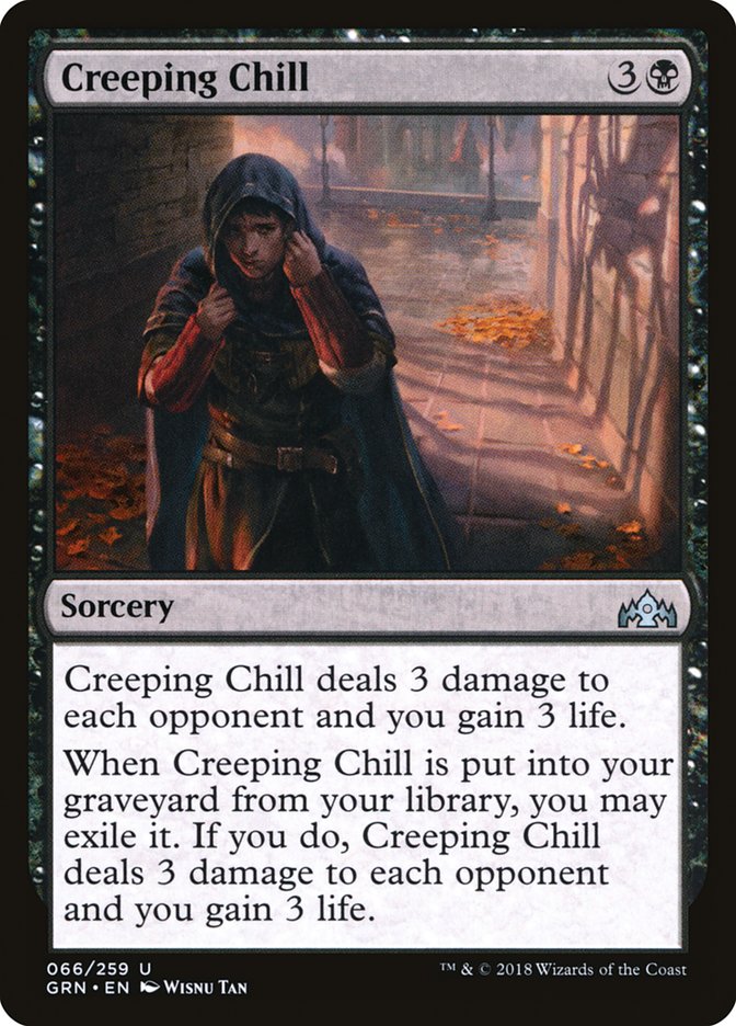 Creeping Chill – Uncommon Magic: The Gathering card from Guilds of Ravnica (#66)