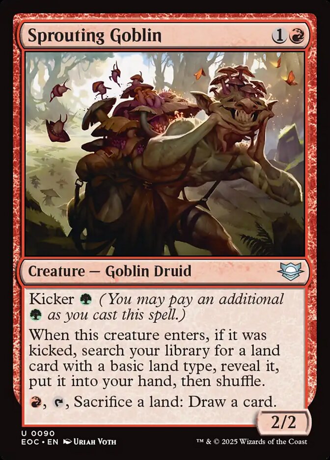 Sprouting Goblin – Uncommon Magic: The Gathering card from Edge of Eternities Commander (#90)