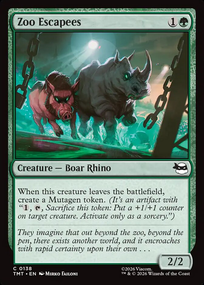 Zoo Escapees – Common Magic: The Gathering card from Teenage Mutant Ninja Turtles (#138)