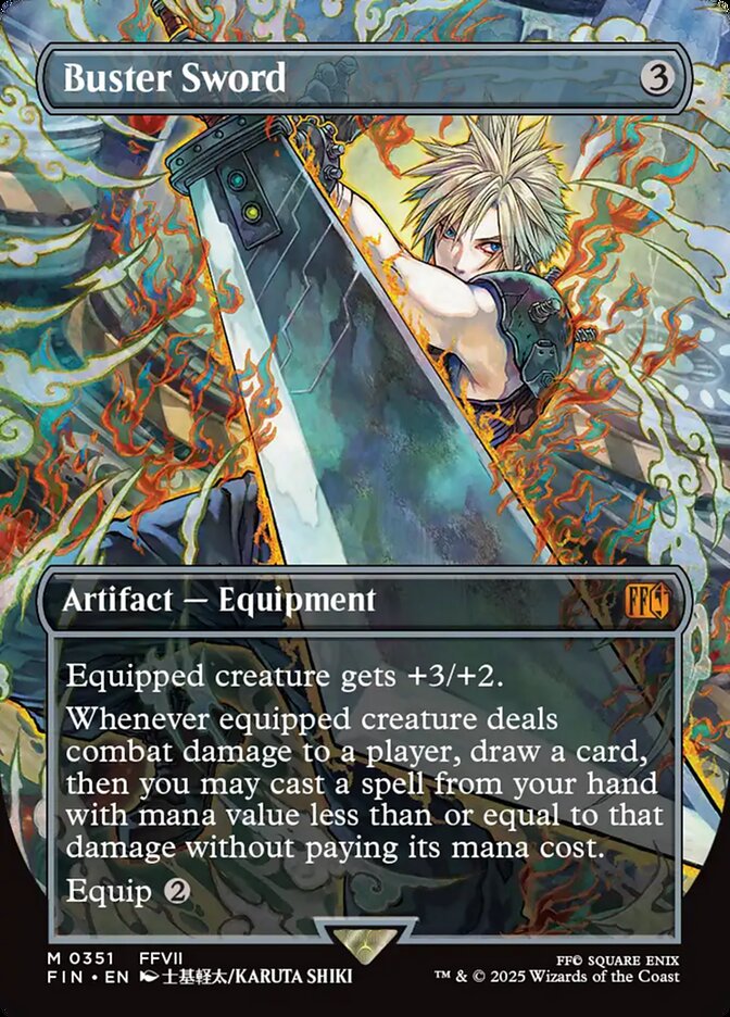 Buster Sword – Mythic Magic: The Gathering card from Final Fantasy (#351)