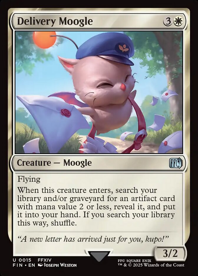 Delivery Moogle – Uncommon Magic: The Gathering card from Final Fantasy (#15)