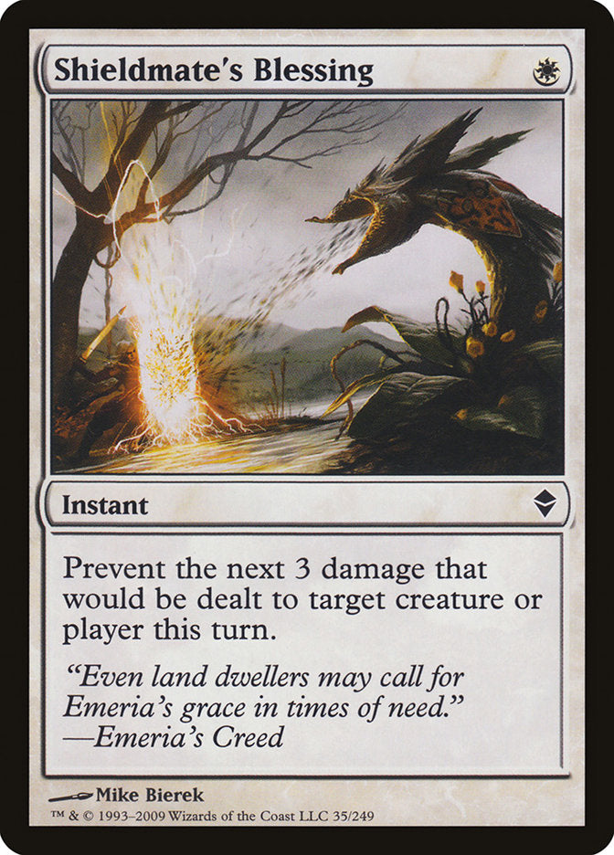 Shieldmate's Blessing – Common Magic: The Gathering card from Zendikar (#35)