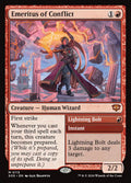 Emeritus of Conflict // Lightning Bolt – Mythic Magic: The Gathering card from Secrets of Strixhaven (#113)
