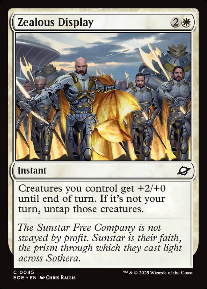 Zealous Display – Common Magic: The Gathering card from Edge of Eternities (#45)