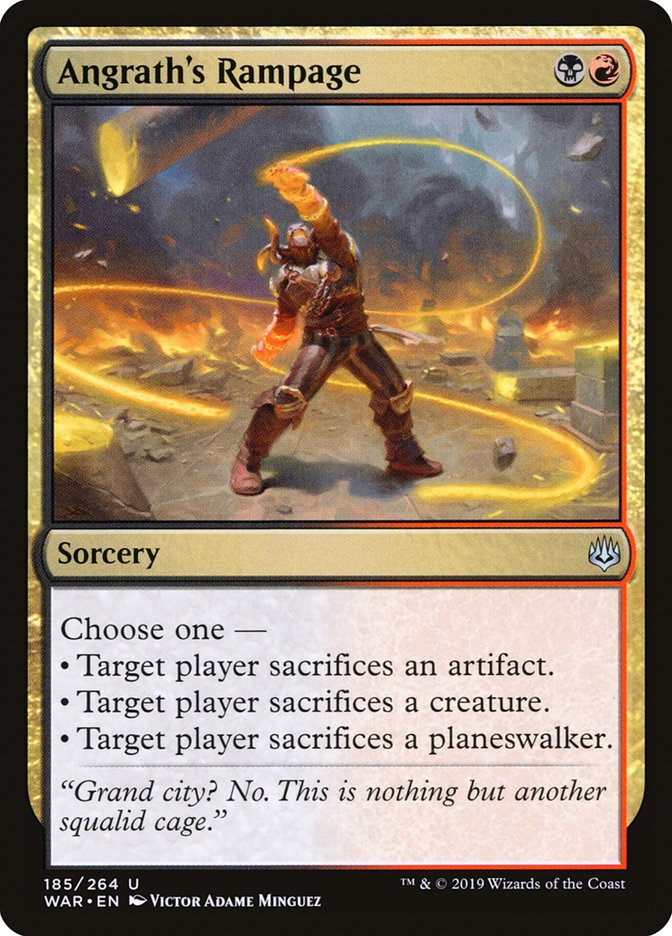 Angrath's Rampage – Uncommon Magic: The Gathering card from War of the Spark (#185)