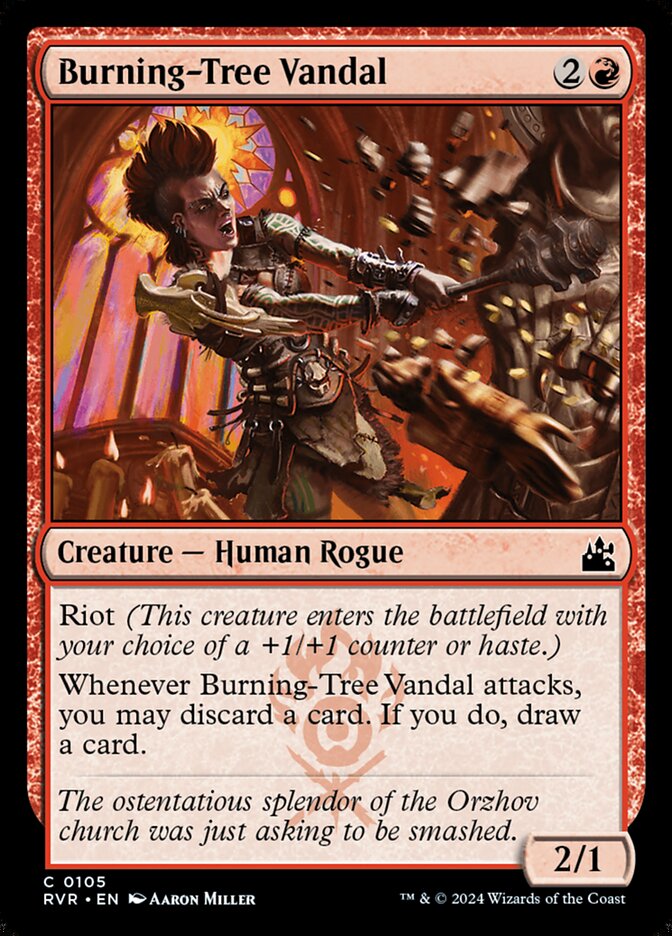 Burning-Tree Vandal – Common Magic: The Gathering card from Ravnica Remastered (#105)