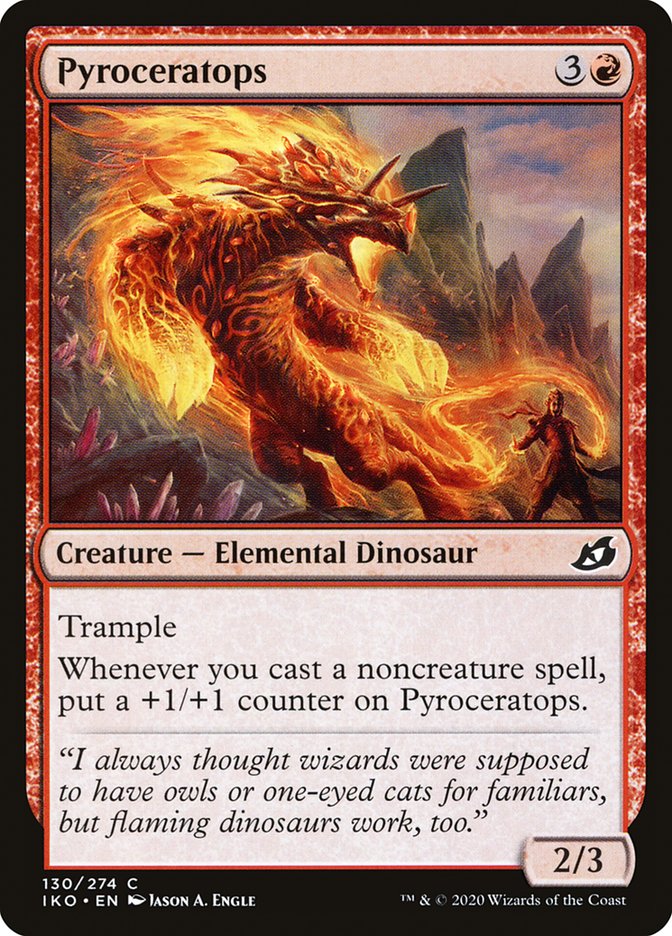 Pyroceratops – Common Magic: The Gathering card from Ikoria: Lair of Behemoths (#130)