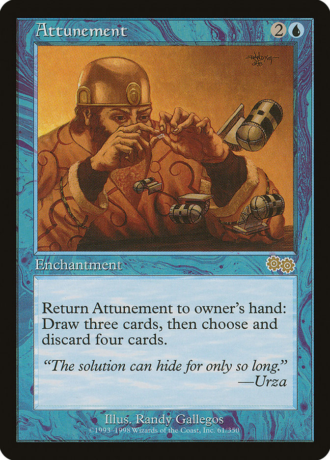 Attunement – Rare Magic: The Gathering card from Urza's Saga (#61)