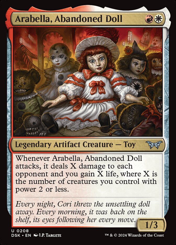 Arabella, Abandoned Doll – Uncommon Magic: The Gathering card from Duskmourn: House of Horror (#208)
