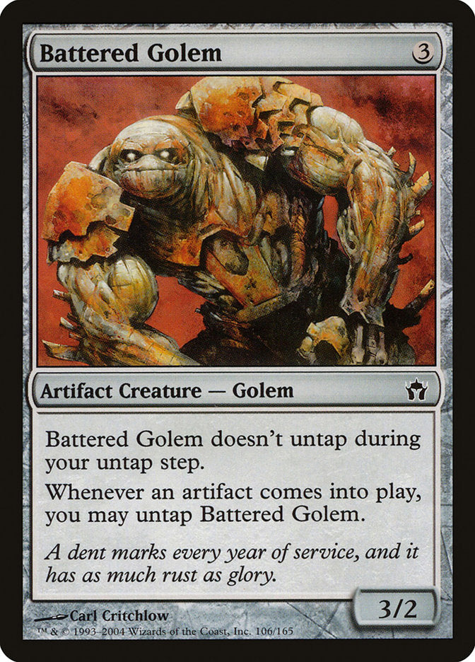 Battered Golem – Common Magic: The Gathering card from Fifth Dawn (#106)