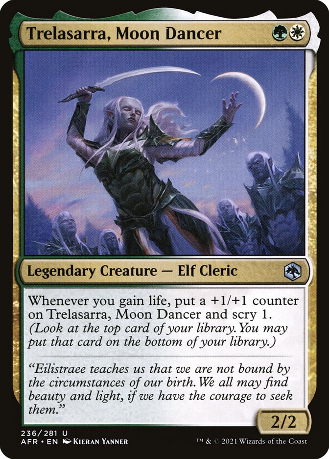 Trelasarra, Moon Dancer – Uncommon Magic: The Gathering card from Adventures in the Forgotten Realms (#236)