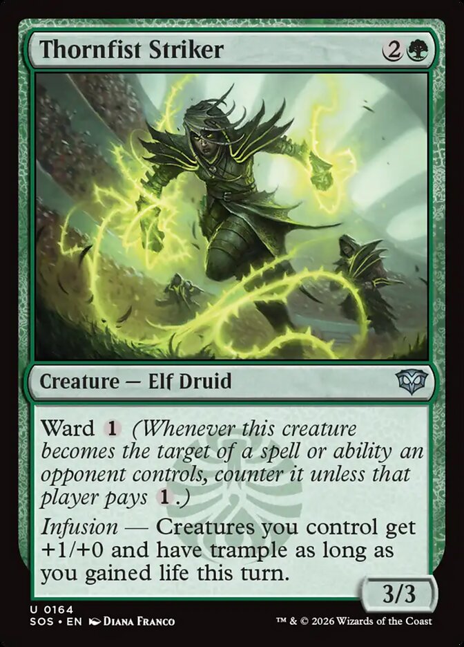 Thornfist Striker – Uncommon Magic: The Gathering card from Secrets of Strixhaven (#164)