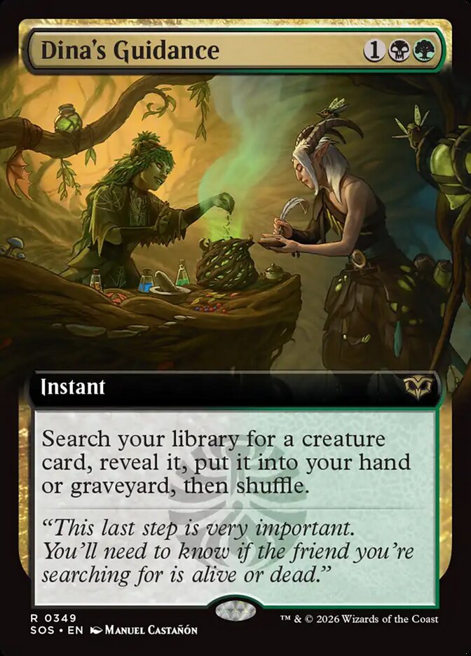Dina's Guidance – Rare Magic: The Gathering card from Secrets of Strixhaven (#349)