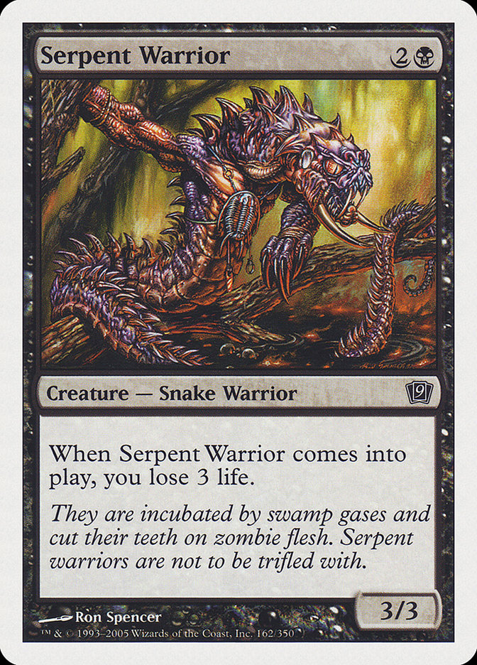 Serpent Warrior – Common Magic: The Gathering card from Ninth Edition (#162)
