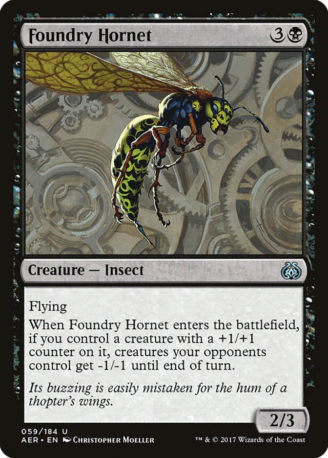 Foundry Hornet – Uncommon Magic: The Gathering card from Aether Revolt (#59)