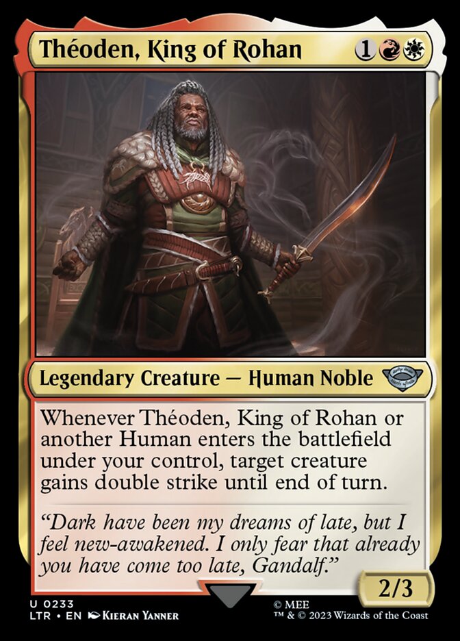 Théoden, King of Rohan – Uncommon Magic: The Gathering card from The Lord of the Rings: Tales of Middle-earth (#233)