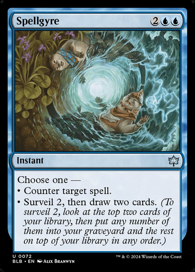 Spellgyre – Uncommon Magic: The Gathering card from Bloomburrow (#72)